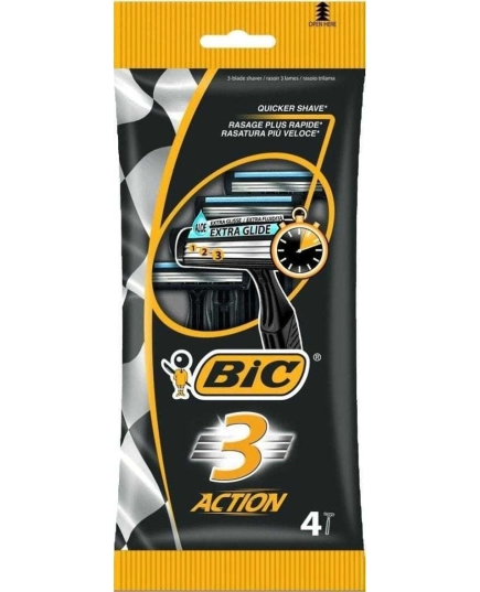 Набор бритв без сменных картриджей Bic Action 3 4 шт (3086123356566)