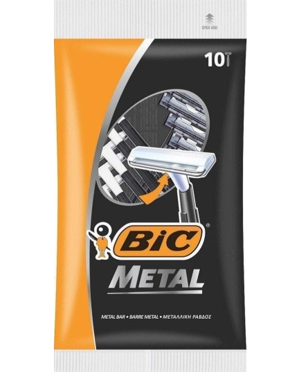 Набор бритв без сменных картриджей Bic Metal 10 шт (3086126636481)