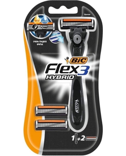 Станок для бритья Bic Flex 3 Hybrid (2 кассеты) (3086123519114)