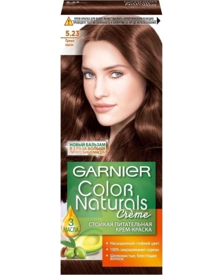 Стойкая питательная крем-краска для волос Garnier Color Naturals оттенок 5.23 Пряный каштан (3600541678774)