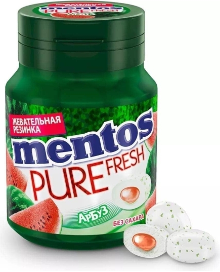 Жевательная резинка Mentos Pure Fresh Арбуз 54 г (46227751)