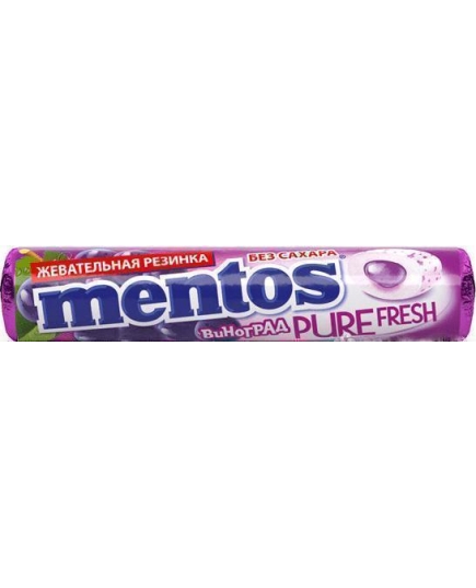 Жевательная резинка Mentos Pure Fresh Виноград 15.5 г (46227720)