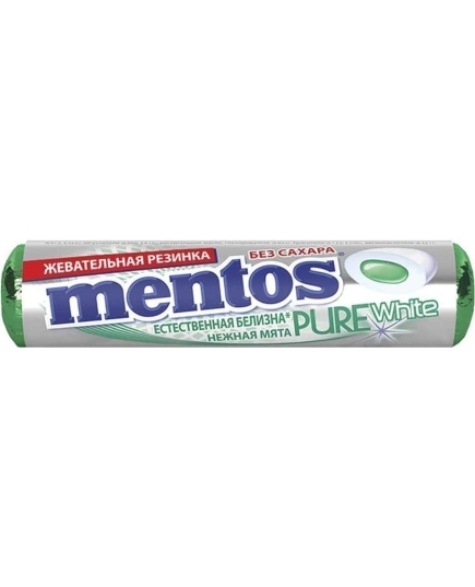 Жевательная резинка Mentos Pure White Нежная мята 15.5 г (46214638)