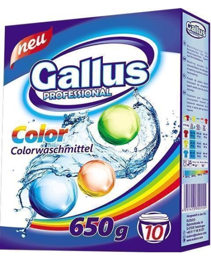 Стиральный порошок Gallus Color 650г(4251415300155)