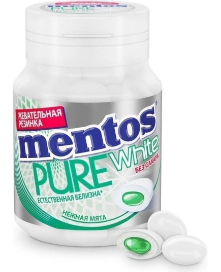 Жевательная резинка Mentos Pure White Нежная Мята 54 г (46198051)