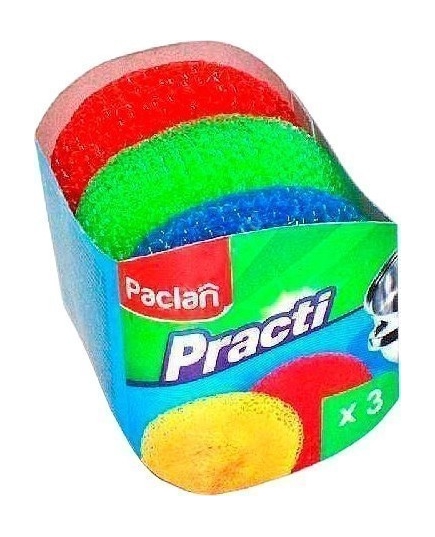 Губки кухонные пластиковые Paclan 3шт(4607036877703)