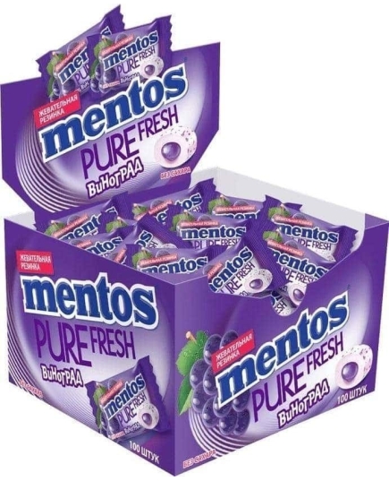 Жевательная резинка Mentos Pure Fresh Виноград 2 г (46231512)