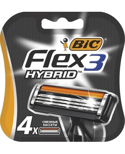 Сменные кассеты для бритья Bic Flex Hybrid 3 4 шт (3086123480926)