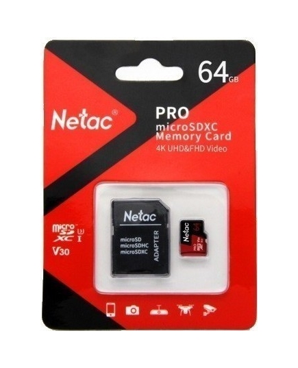 Карта памяти microSDXC 64 ГБ Netac P500 (NT02P500STN-064G-R)