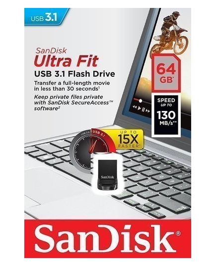 USB-флэш 64 ГБ SanDisk Ultra Fit (SDCZ430-064G-G46)