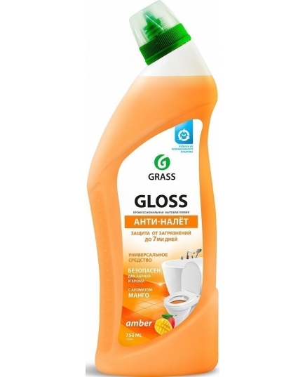 Чистящий гель для ванны и туалета Grass Gloss PH 3 amber 1000 мл (4630037512878)