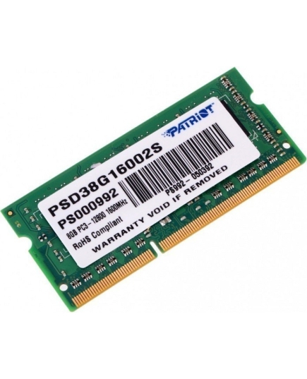 Оперативная память SO-DIMM DDR3 8 ГБ Patriot Signature (PSD38G16002S)