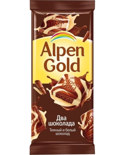 Шоколад Alpen Gold Темный и белый 90 г (7622300376161)