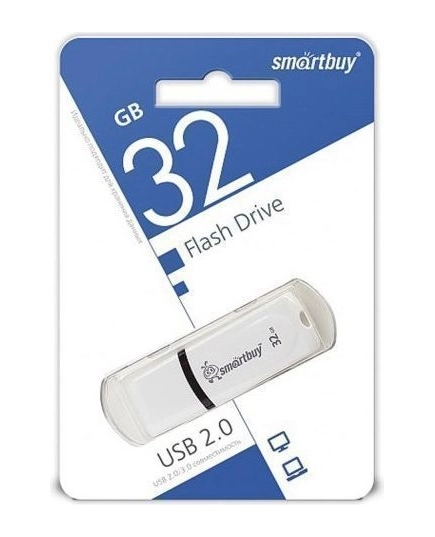 Флеш-драйв SmartBuy 32Gb Crown White