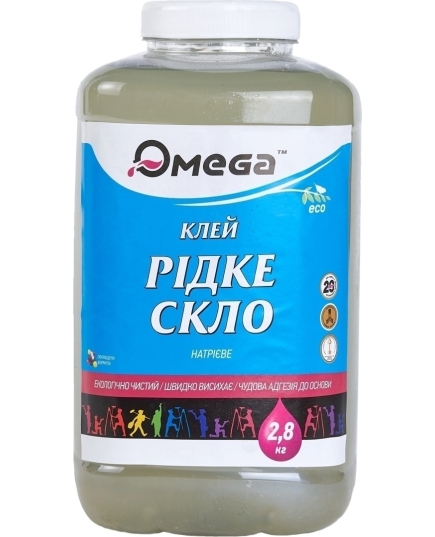 Клей Omega Жидкое стекло банка 2.8 кг (4820089900673)