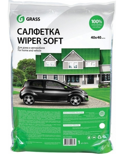 Салфетка Grass Wiper Soft 100% микрофибра 40 х 40 (4650067520674)