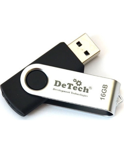 Флеш-накопитель USB2.0 Flash DeTech 16GB Swivel Black