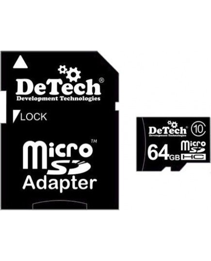 Карта памяти DeTech MC-64GB(U3 с адаптером)