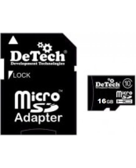 Карта памяти DeTech MC-16Gb(C10 с адаптером)