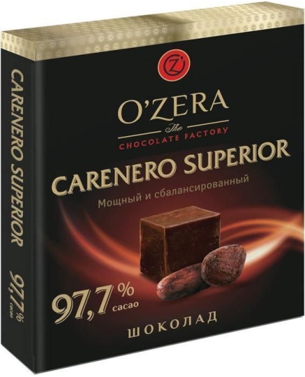 Шоколад O`Zera Carenero Superior 97.7 % 90 г (4600452017081)