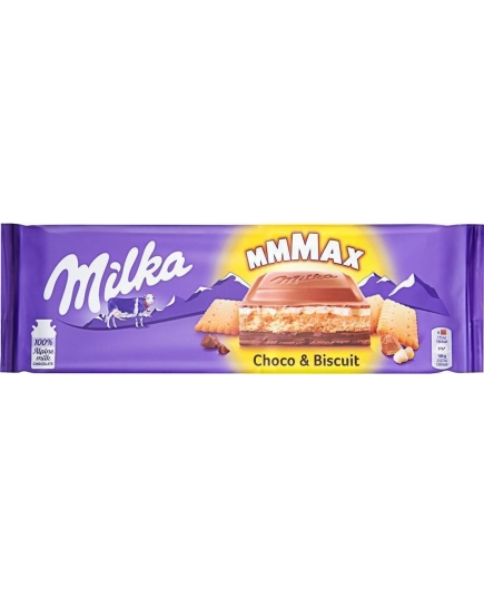 Шоколад Milka молочный CHOCO AND BISCUIT 300 г (7622210275516)