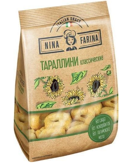 Сушки Тараллини Nina Farina классические 180 г (4620017453130)