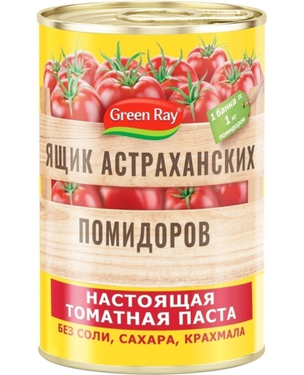 Томатная паста Green Ray Ящик Астраханских помидоров 140 г (4607034021580)