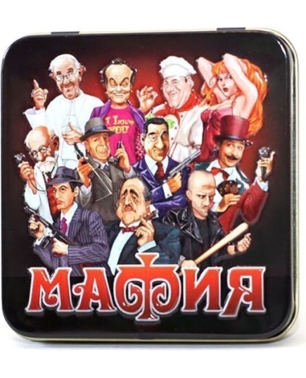 Игра настольная карточная Мафия (жестяная коробочка), арт.01947