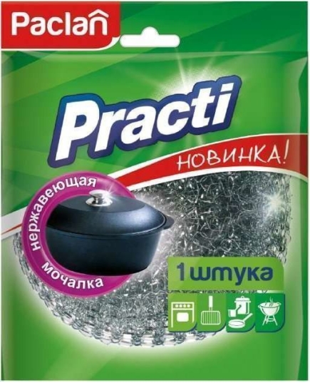 Мочалка металлическая Paclan большая, 1 шт