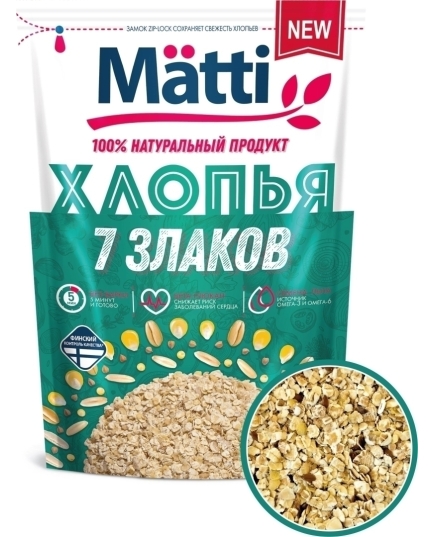 Хлопья 7 злаков Matti 400 г (4610007391542)