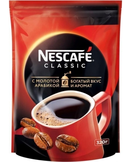 Кофе растворимый с добавлением молотого Nescafe Classic 320 г (4600680016641)