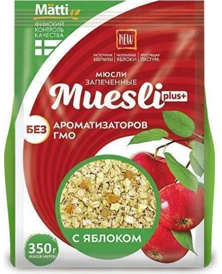 Мюсли с Яблоком Matti Muesli Plus 350 г (4610007395595)