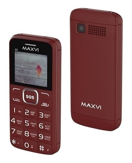 Сотовый телефон Maxvi B2 Wine-Red