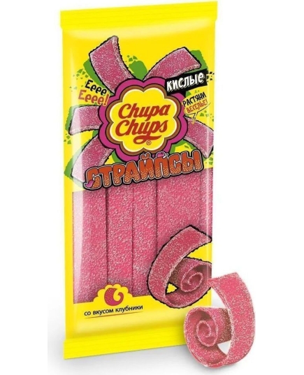 Мармелад Chupa Chups Кислые Страйпсы 120 г (4602606015721)