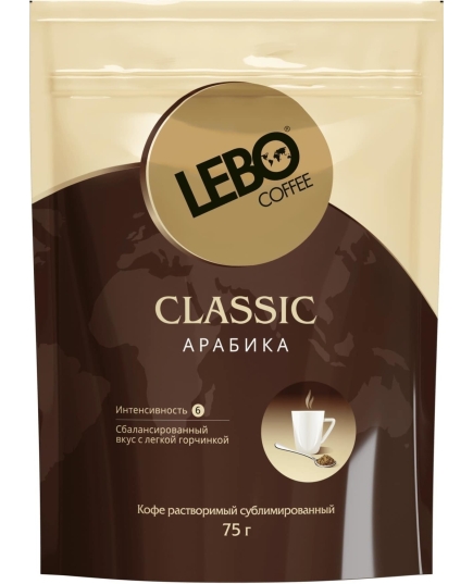 Кофе растворимый Lebo Classic 75 г (4602076001941)