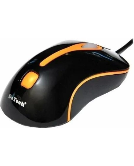 Мышь DeTech DE-2056 Shiny Black/Orange