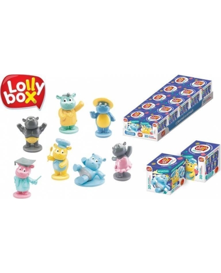 Карамель на палочке Конфитрейд LOLLY BOX БЕГЕМОТИКИ с игрушкой в коробочке, 11.4г