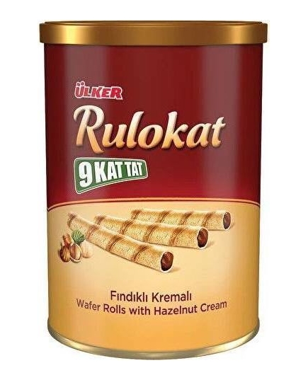 Вафельные трубочки с фундуком Ulker Rulokat, 170гр