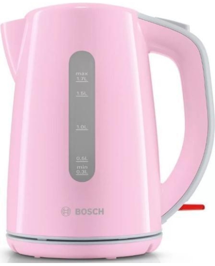 Чайник Bosch TWK7500K 1.7л. 2200Вт розовый/серый (пластик)