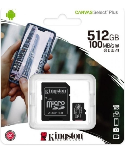 Карта памяти microSDHC 512 ГБ Kingston Canvas Select Plus (SDCS2/512GB)