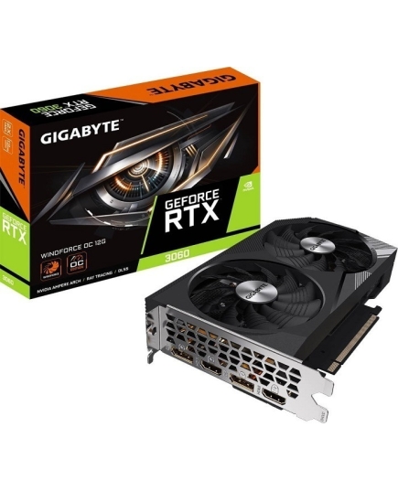 Видеокарта nVidia RTX 3060 Gigabyte WINDFORCE OC 12GB (GV-N3060WF2OC-12GD)