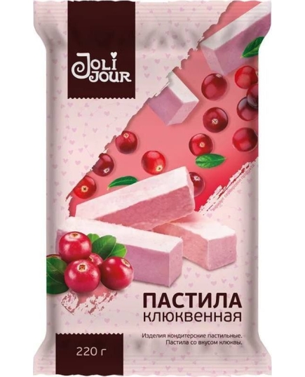 Пастила "Joli Jour" клюква, 220 гр.