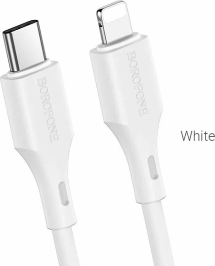 Дата-кабель для Lightning 8-pin Borofone BX49 ПВХ 1м (White)