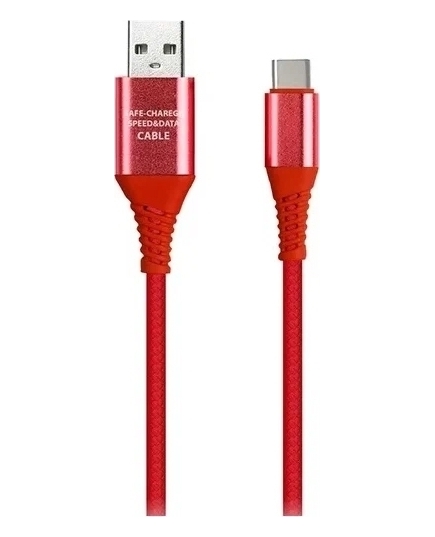 Дата-кабель SmartBuy USB 2.0-USB Type C 1м (iK-3112r red)