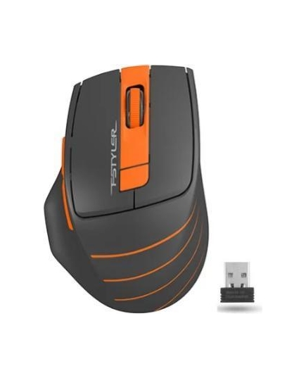 Мышь A4Tech Fstyler FG30S серый/оранжевый оптическая (2000dpi) silent беспроводная USB (6but) FG30S