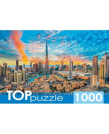 TOPpuzzle. ПАЗЛЫ 1000 элементов. ШТТП1000-7181 Закат в Дубае