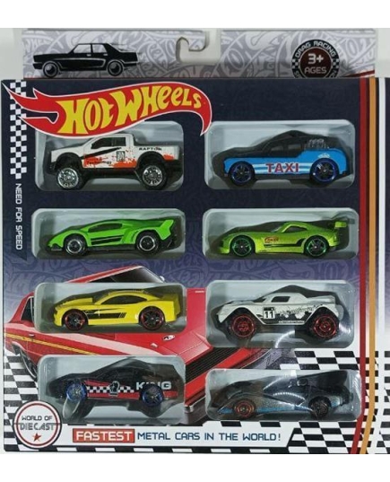 Набор метал.машинок 8шт.Hot Wheels в кор.24*21см