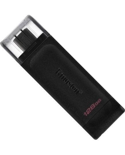 Флеш Диск Kingston 128Gb DataTraveler 70 Type-C DT70/128GB USB3.2 черный