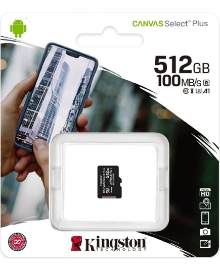 Карта памяти microSDHC 512 ГБ Kingston Canvas Select Plus (SDCS2/512GBSP)