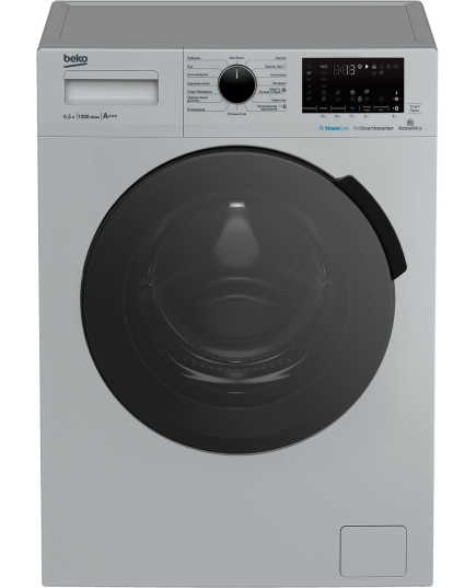 Узкая стиральная машина Beko SteamCure WSPE6H616S, с паром